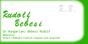 rudolf bebesi business card